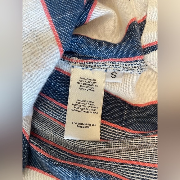 Cloth & Stone for Anthropologie Striped Button-Up Shirt size S - Picture 5 of 6